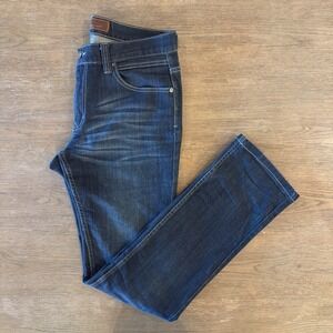 James Tattersall London Dark Wash Denim Jeans-Straight Leg Pant-Men's Size 32/34